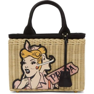 Prada Beige Comic Girl Basket Bag 